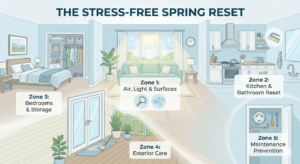 spring cleaning made easy - breaking it down into zones
